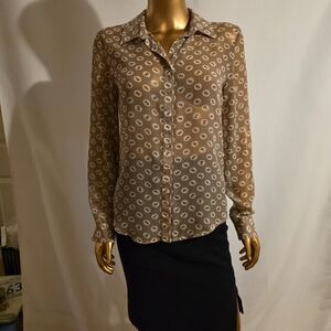 American Rag Beige Patterned Blouse
